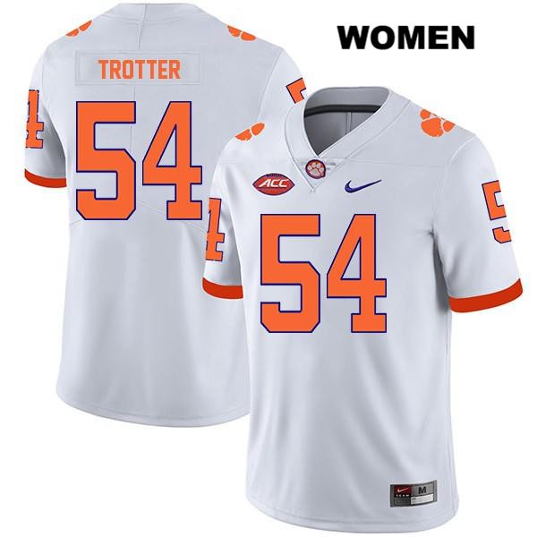 Women's Clemson Tigers #54 Mason Trotter Stitched White Legend Authentic Nike NCAA College Football Jersey GEO4346HY